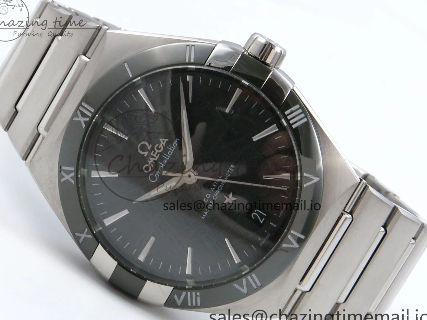 0214 Classic Constellation 41mm SS ASWF 1:1 Best Edition Green Dial on SS Bracelet A 7697